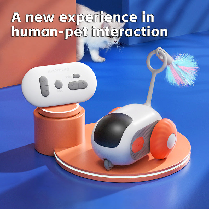 Electric intelligent cat chasing toy car