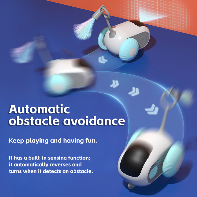 Electric intelligent cat chasing toy car